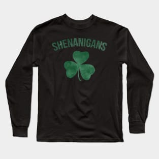 I Call Shenanigans Lucky St. Patrick's Day Shamrock Long Sleeve T-Shirt